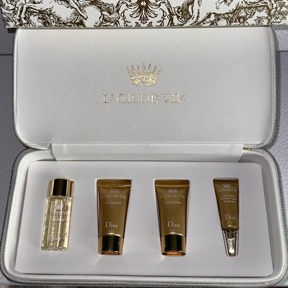 NIB Dior L’OR DE VIE discovery gift set travel case La Lotion, Serum, Creme - Picture 14 of 14